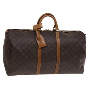 LOUIS VUITTON Monogram Keepall 55 Boston Bag M41424